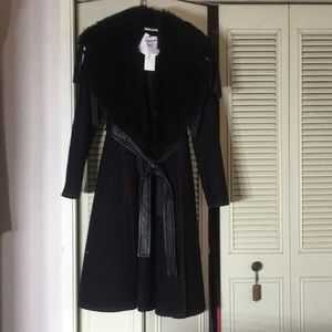 Céline wool coat with shearling collar